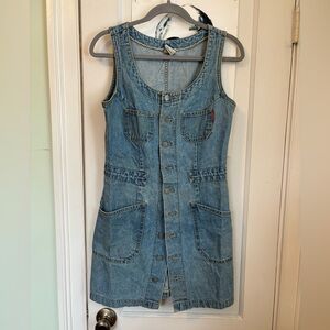 Vintage Denim Button-Down Dress